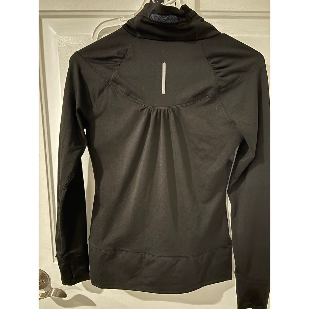 Reebok Ladies Black and Grayish‎ Blue Long Sleeve Active Top Size S - Picture 2 of 5
